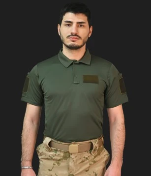 TAKTİKAL TİŞÖRT YAKALI HAKİ ürün görseli 1