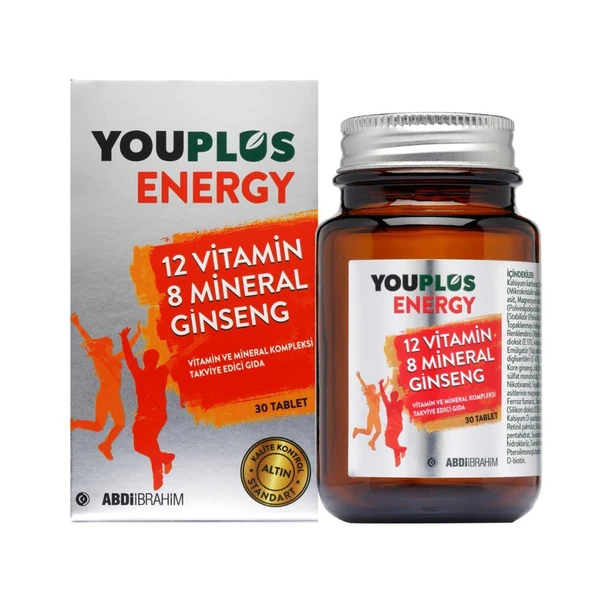 Youplus Energy Vitamin Mineral Kompleksi 30 Tablet ürün görseli 1