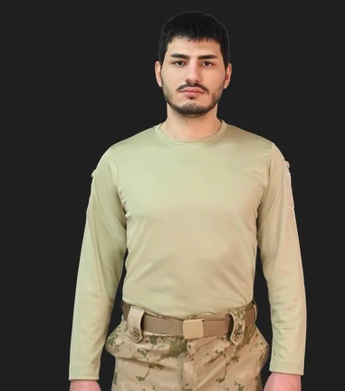 TAKTİKAL TİŞÖRT UZUNKOL BEJ ürün görseli 1
