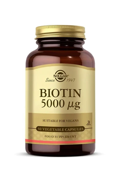 Solgar Biotin 5000 Mcg 50 Kapsül ürün görseli 1