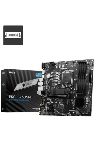MSI Pro B760M-P Intel LGA1700 DDR5 Micro ATX Anakart Outlet ürün görseli 1
