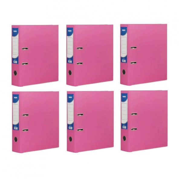 Büro Klasör Geniş Noki Pembe Büro Klasörü Halkalı 6 Adet ürün görseli 1