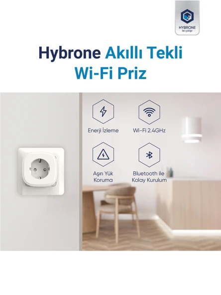 Hybrone Tekli Wi-Fi Akıllı Priz - Resim 2