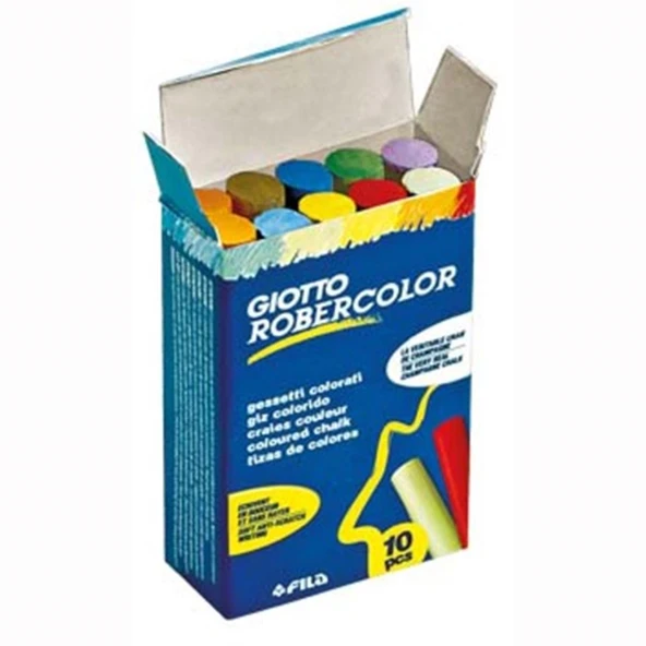 Robercolor Tebeşir Yuvarlak Tozsuz 10 LU Karışık Renk (10 paket) 5389 00 ürün görseli 1