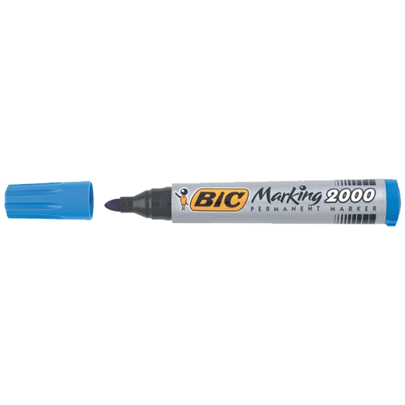 Bic Markör Permanent 1.7 MM Yuvarlak Uçlu Mavi 2000 (12 adet) ürün görseli 1