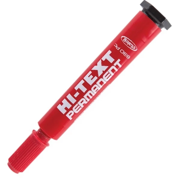 Hi-Text Markör Kesik Uçlu Kırmızı 830PC (12 adet) ürün görseli 1