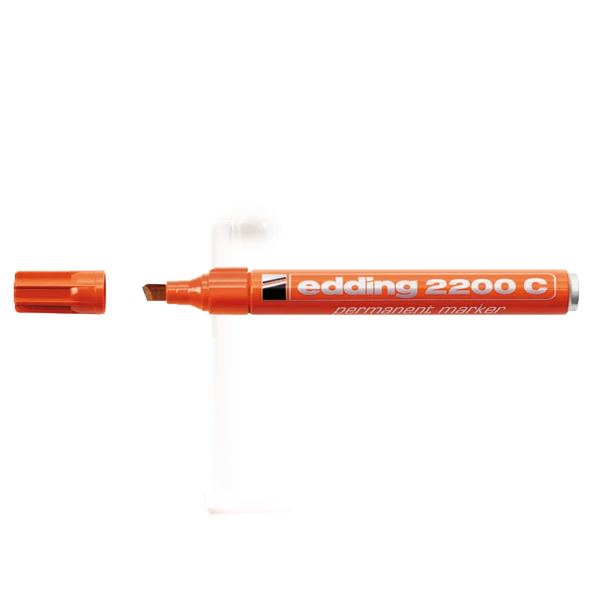 Edding Markör Permanent Kesik Uçlu 1-5 MM Kırmızı 2200 ( 10 adet ) ürün görseli 1