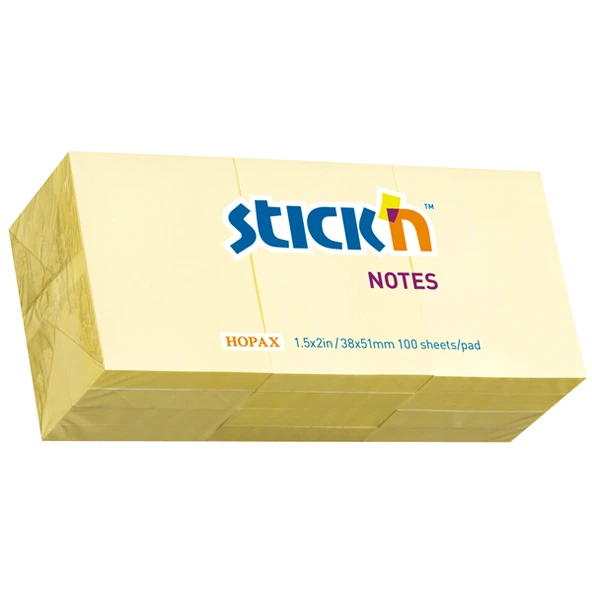 Hopax Stıckn Yapışkanlı Not Kağıdı 100 YP 35 mmx51 mmPastel Sarı 21530 ürün görseli 1