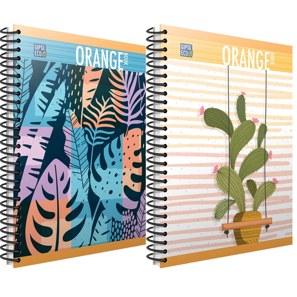 Gıpta Orange Book Spiralli Offset Plastik (12 adet)Defter A4 120 YP Çizgili 4954 ürün görseli 1