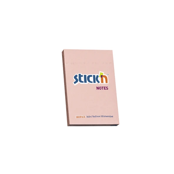 Hopax Stıckn Yapışkanlı Not Kağıdı  (12 adet)100 YP 76x51 Pastel Pembe 21145 ürün görseli 1