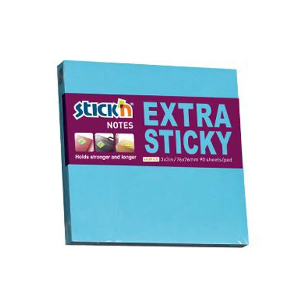 Hopax Stıckn Yapışkanlı Not Kağıdı ( 12 adet)  Extra 90 YP 76x76 Neon Mavi 21673 ürün görseli 1