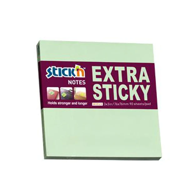 Hopax Stıckn Yapışkanlı Not Kağıdı (12 adet) Extra 90 YP 76x76 Pastel Yeşil 21662 ürün görseli 1