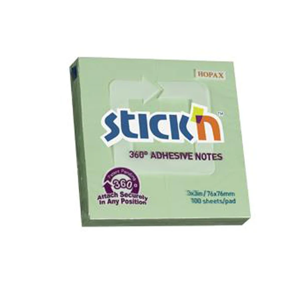 Hopax Stıckn Yapışkanlı Not Kağıdı (12 adet) 100 YP 76x76 mm Yeşil 21552 ürün görseli 1