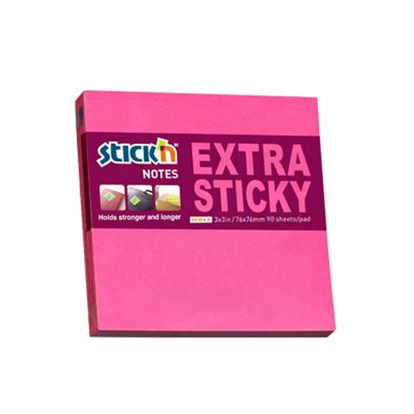 Hopax Stıckn Yapışkanlı Not Kağıdı ( 12 adet) Extra 90 YP 76x76 Neon Pembe 21671 ürün görseli 1