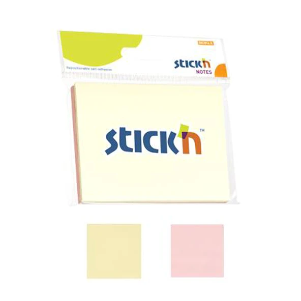Hopax Stıckn Yapışkanlı Not Kağıdı ( 12 adet) 100 YP 76x102 2 Pastel Renk 21094 ürün görseli 1