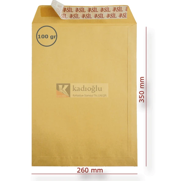Asil Doğan Torba Zarf (250 li)Formula Silikonlu 26x35 100 GR AS-0864 ürün görseli 1