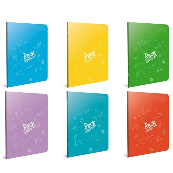 Gıpta Back Tel Dikiş Plastik Kapak Defter (12 li) A5 80 YP Çizgili 4994 ürün görseli 1