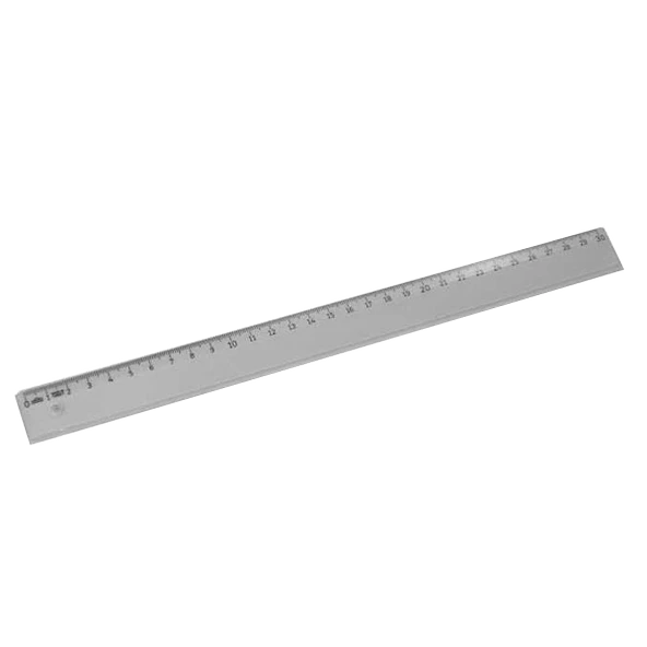 Hatas Standart Cetvel Plastik Dar Şeffaf 30 CM (1 paket 25 adet) ürün görseli 1