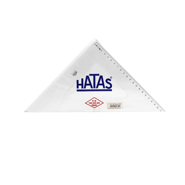 Hatas Öğrenci Gönyesi 45 Derece Plastik 32 CM 0800-20 Lİ PAKET-20-LI-PKT ürün görseli 1