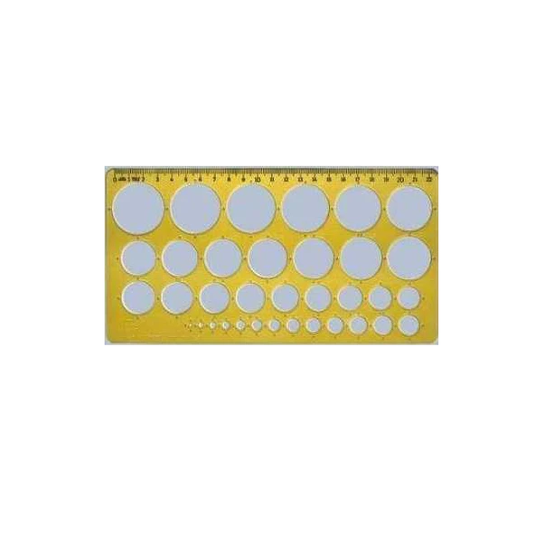 Hatas Daire Şablonu Cetvelli (20 adet)Ekonomik 1-35 MM 02271 ürün görseli 1