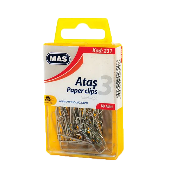 Mas Ataş Kristal Kutu Metal NO:3 60 LI 231 ( 12 adet ) ürün görseli 1