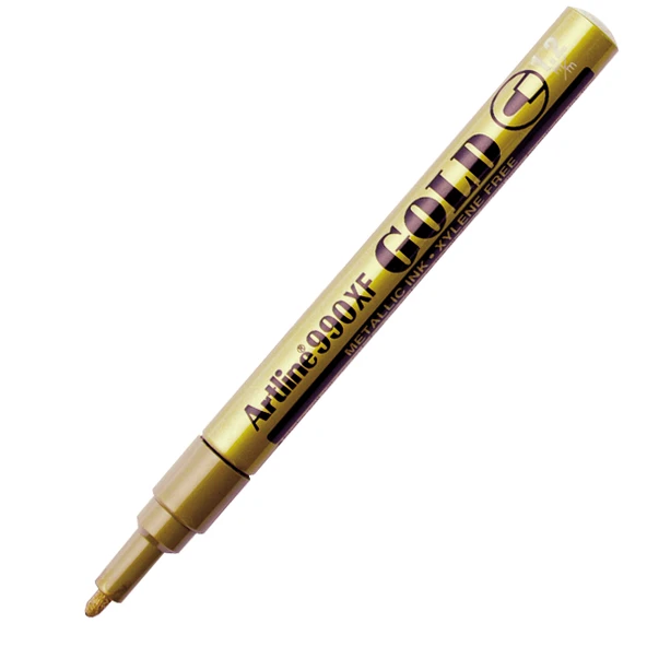 Artline Markör  ( 12 adet ) Yaldızlı Yuvarlak Uçlu 1.2 MM Altın EK-990XF ürün görseli 1