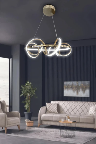 Kuzey Modern Sarkıt Led Avize 40 cm - Resim 5