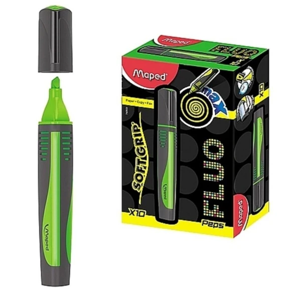 Maped Fosforlu Kalem Max Fluo Peps MİNİ (10 LU) Yeşil 742933 ürün görseli 1