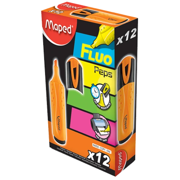 Maped Fosforlu Kalem Mono Turuncu (12 li) ürün görseli 1