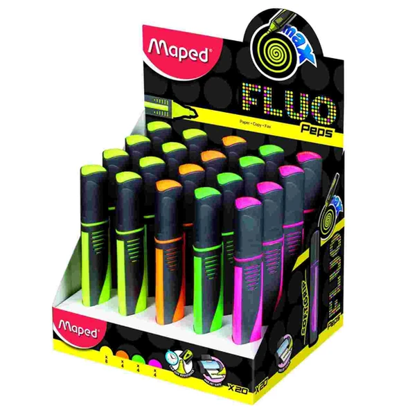 Maped Fosforlu Kalem Fluo Paps 5 Renk (toplam 24 adet kalem) ürün görseli 1