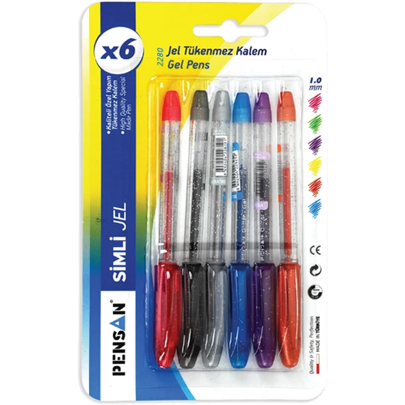 Pensan Tükenmez Kalem Jel Simli 1.0 MM Altın (12 paket) ürün görseli 1