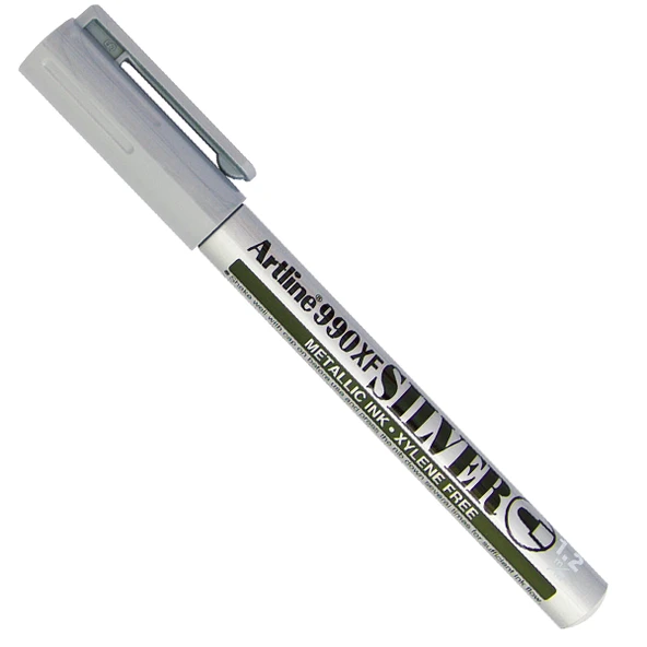 Artline Markör ( 12 adet ) Yaldızlı Yuvarlak Uçlu 1.2 MM Gümüş EK-990XF ürün görseli 1