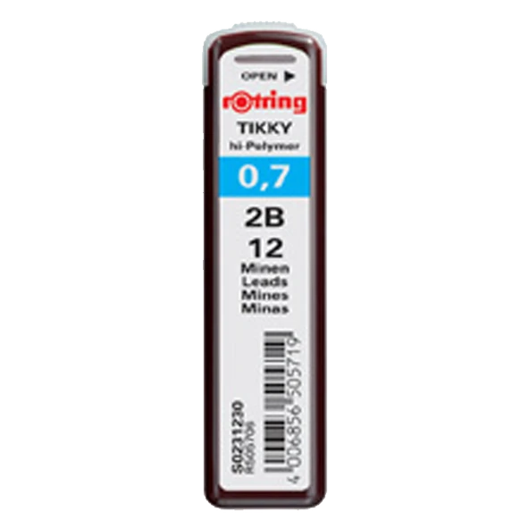 Rotring Min Hi-Polymer 2B 0.7 MM (10 adet) - Resim 2