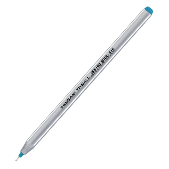 Pensan Tükenmez Kalem (12 Li)Triball 1.0 MM Bilye Uç Mavi Yeşil ürün görseli 1