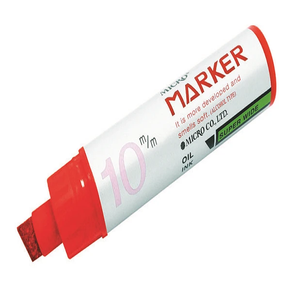 Micro Markör Permanent ( 12 adet  ) 10 MM  Kesik Uçlu Kırmızı MMP-1001 ürün görseli 1