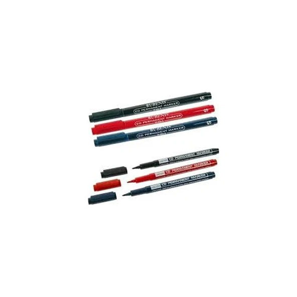 Rubenis CD Kalemi (12 li) Permanent S Seri Silgili Kırmızı TP-905-S/K ürün görseli 1