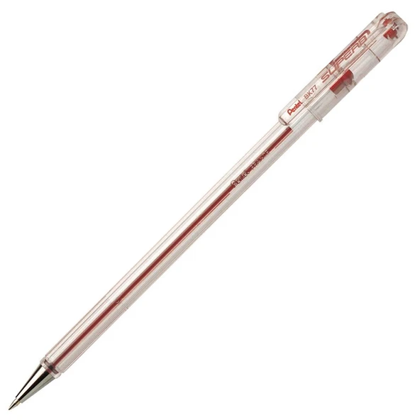 Pentel Tükenmez Kalem 0.7 MM Kırmızı BK77-B-12 Lİ ürün görseli 1
