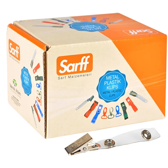 Sarff Kart Klipsi Metal Maşalı Şeffaf (100 lü) ürün görseli 1