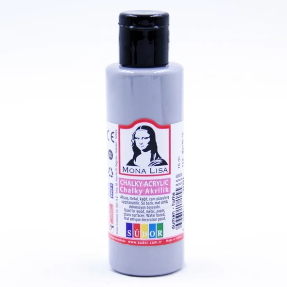 Monalisa Akrilik Boya Chalky 70 ML Duman (Füme) SD170-10  (12 adet) ürün görseli 1
