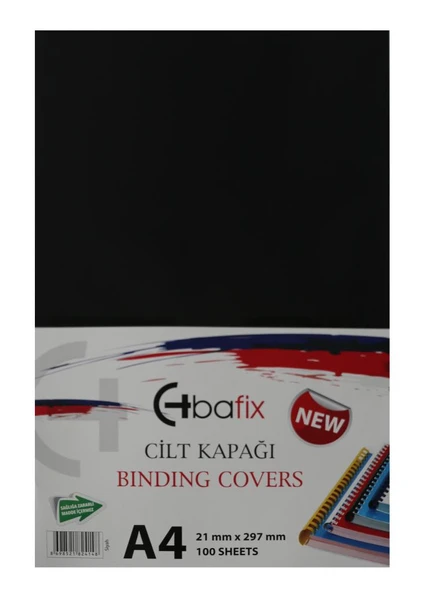 Bafix Cilt Kapağı Plastik Opak A4 160 MIC Siyah  (100 lü) ürün görseli 1