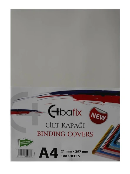 Bafix Cilt Kapağı Plastik Opak A4 160 MIC Beyaz (100 lü) ürün görseli 1