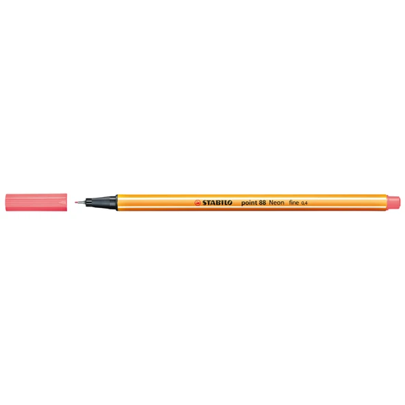 Stabilo Keçe Uçlu İnce Kalem 88 Point 0.4 MM Fosforlu Kırmızı 88/040-10 LU ürün görseli 1