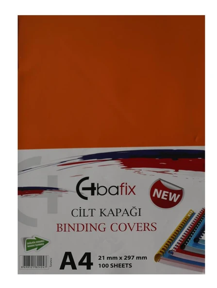Bafix Cilt Kapağı Plastik Opak A4 160 MIC Turuncu (100 lü) ürün görseli 1