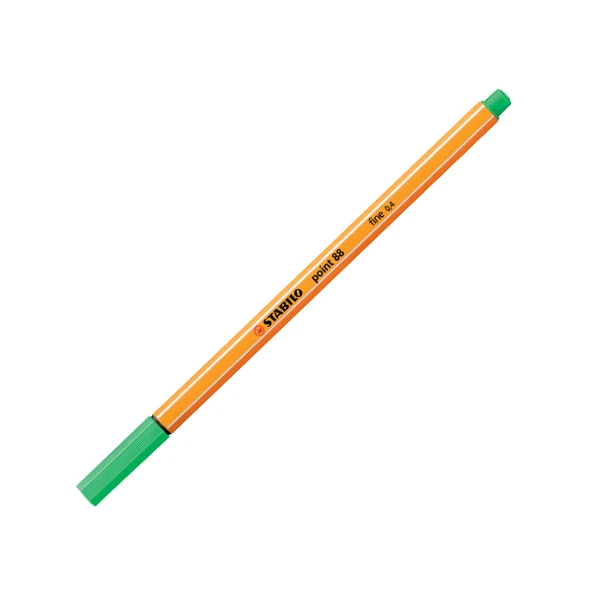 Stabilo Keçe Uçlu İnce Kalem  ( 10 adet) 88 Point 0.4 MM Zümrüt Yeşili 88/16 ürün görseli 1