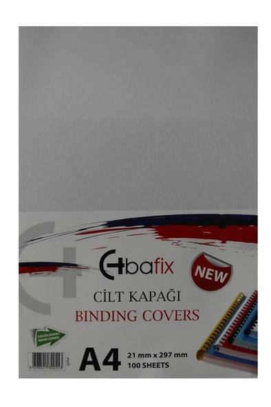 Bafix Cilt Kapağı Plastik Opak A4 160 MIC Şeffaf (100 lü) ürün görseli 1