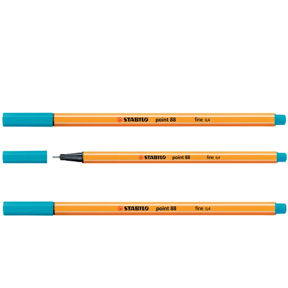 Stabilo Keçe Uçlu İnce Kalem  ( 10 adet) 88 Point 0.4 MM Açık Mavi 88/31 ürün görseli 1