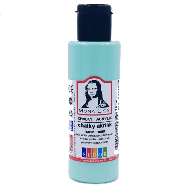 Monalisa Akrilik Boya Chalky 70 ML Nane SD170-08  (12 adet) ürün görseli 1