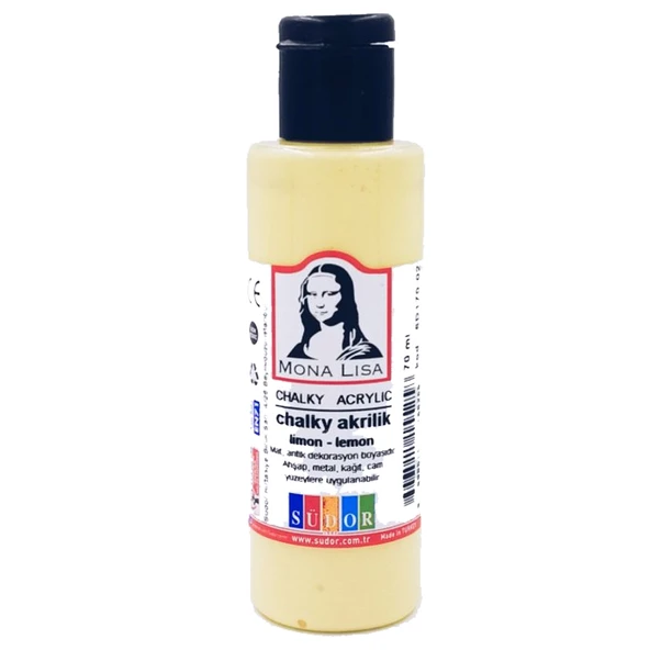 Monalisa Akrilik Boya Chalky 70 ML Limon SD170-02  (12 adet) ürün görseli 1