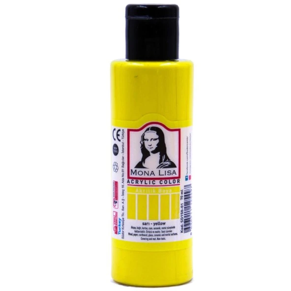 Monalisa Akrilik Boya 70 ML Limon Sarı SD150-01  (12 adet) ürün görseli 1