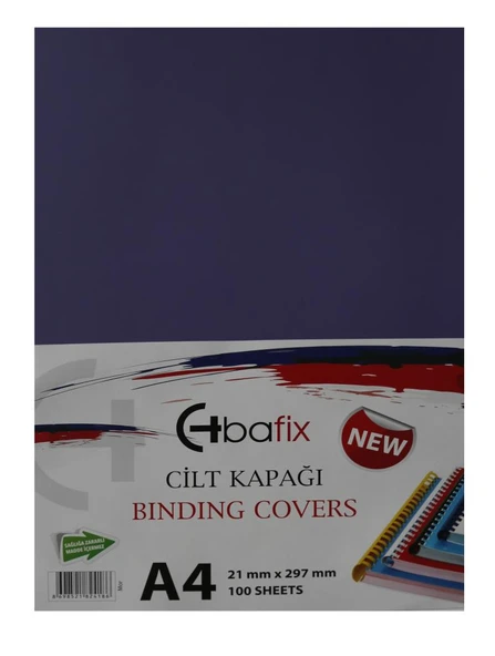 Bafix Cilt Kapağı Plastik Opak A4 160 MIC Mor (100 lü) ürün görseli 1